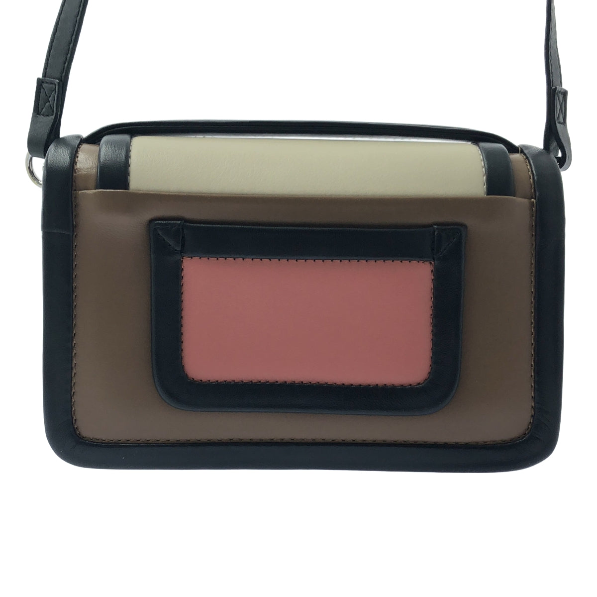 PIERRE HARDY / ピエールアルディ | QV08 / アルファ 2way ショルダー付き レザー フラップ ハンドバッグ |
