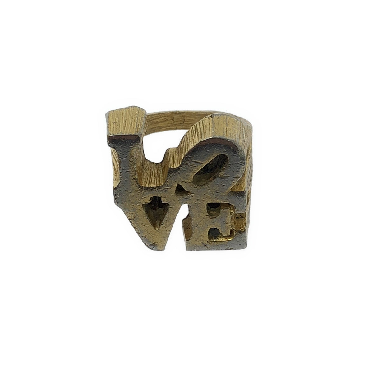 復古 / 復古服飾 | 1970 年代 ROBERT INDIANA LOVE 戒指 | 金色 | 女士