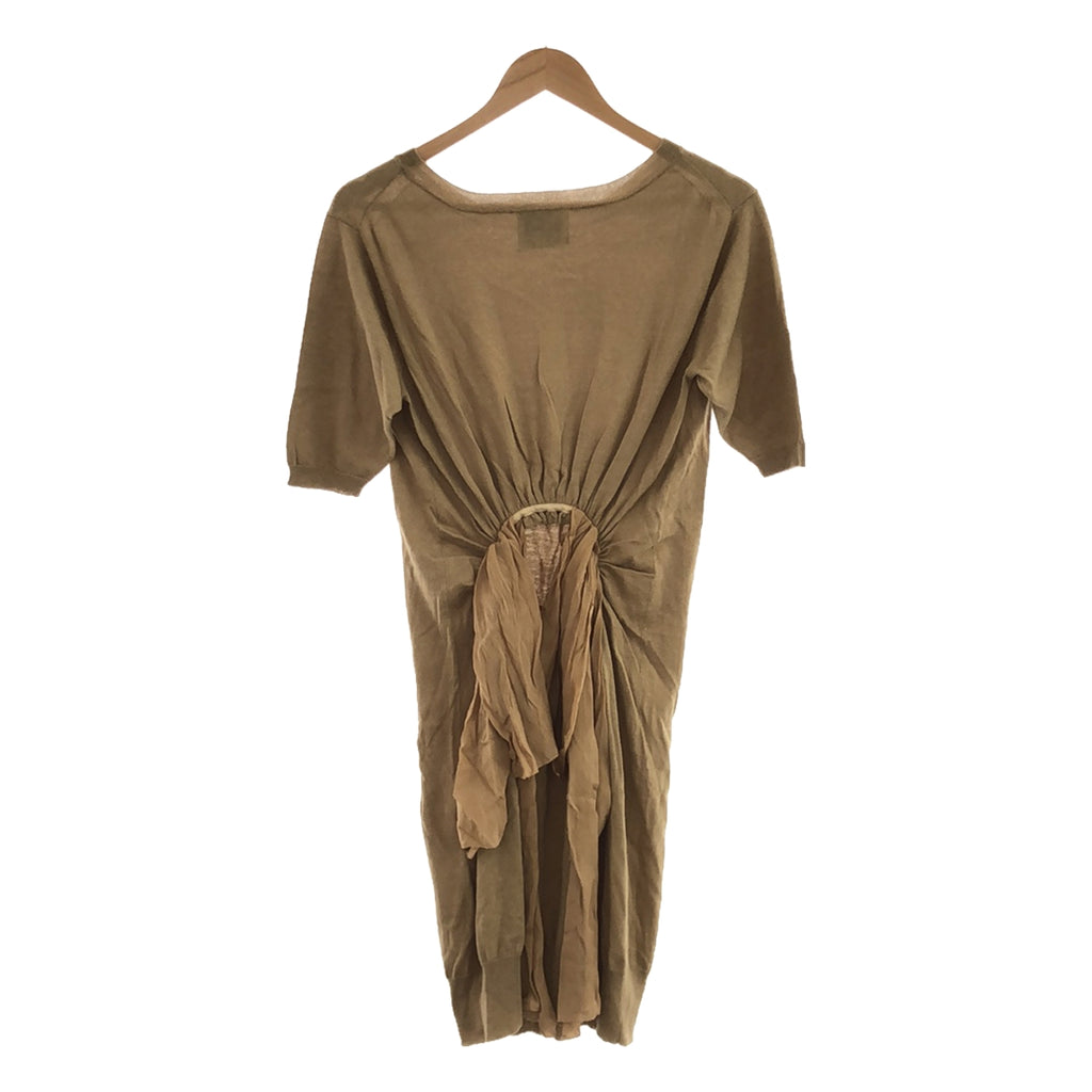 園 / 園 |羊絨混紡背面緞帶針織洋裝 | M |駱駝 |女性的