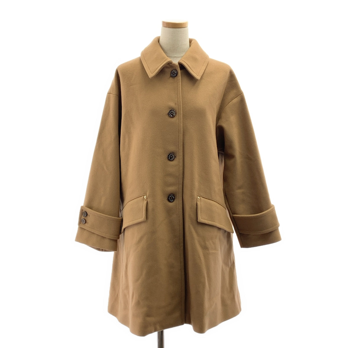 [狀況極佳] MACKINTOSH | HUMBIE SL | 輕盈麥爾登羊毛 Humbie SL 大衣 | 全襯裡 | 8 碼 | 棕色 | 女款