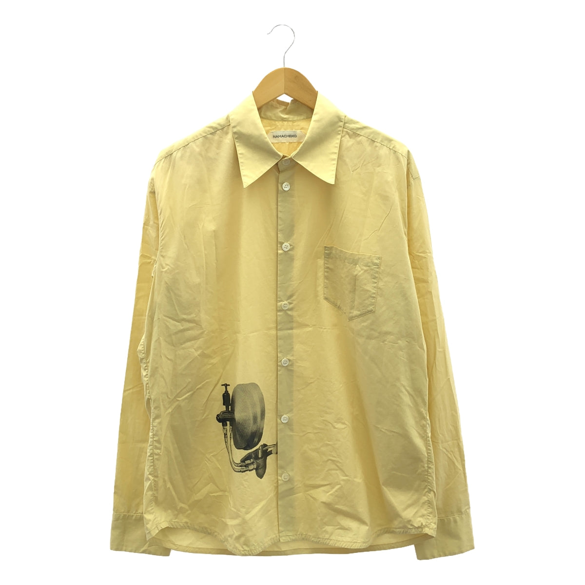 NAMACHEKO | Cotton Printed Overshirt | XL | Yellow | Men's