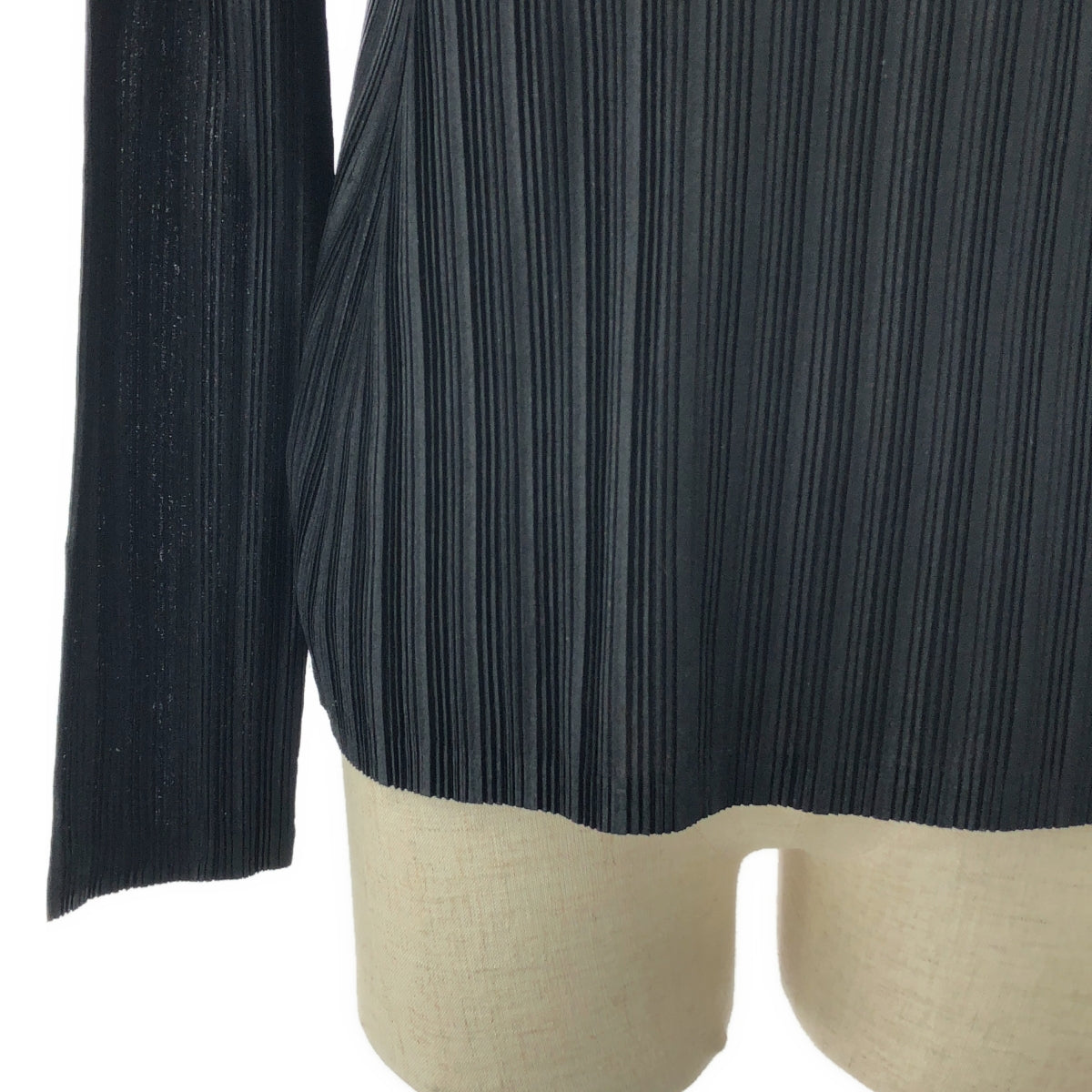 イッセイミヤケplease pleats ブラックタートルネックチュニック PLEATS PLEASE ISSEY MIYAKE / プリーツプリーズイッセイミヤケ