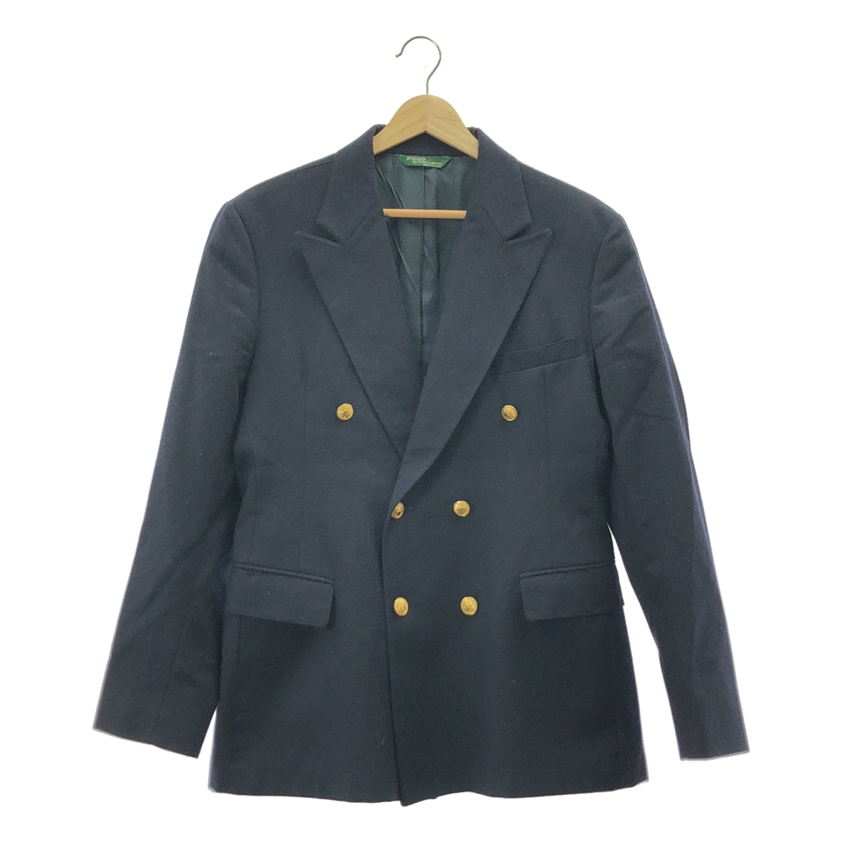 POLO BY RALPH LAUREN | 20 世紀 80 年代復古綠色標籤、金色紐帶海軍藍西裝外套、訂製夾克 |