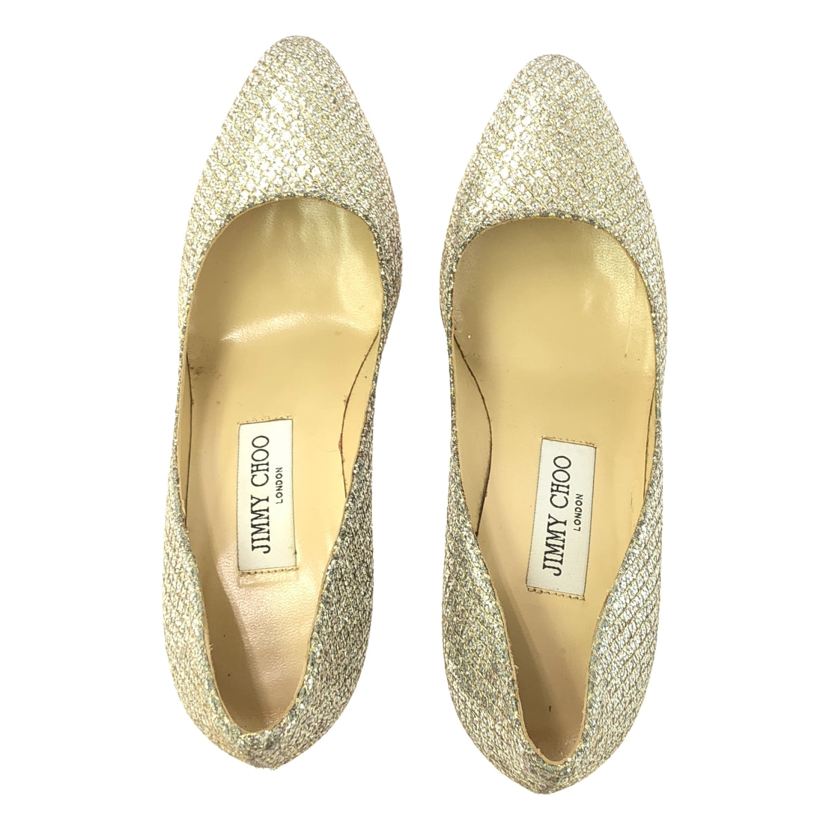 JIMMY CHOO / ジミーチュウ | 247 GILBERT GLITTER FABRIC ギルバート グリッター パンプス | 36.5 | シルバー | レディース