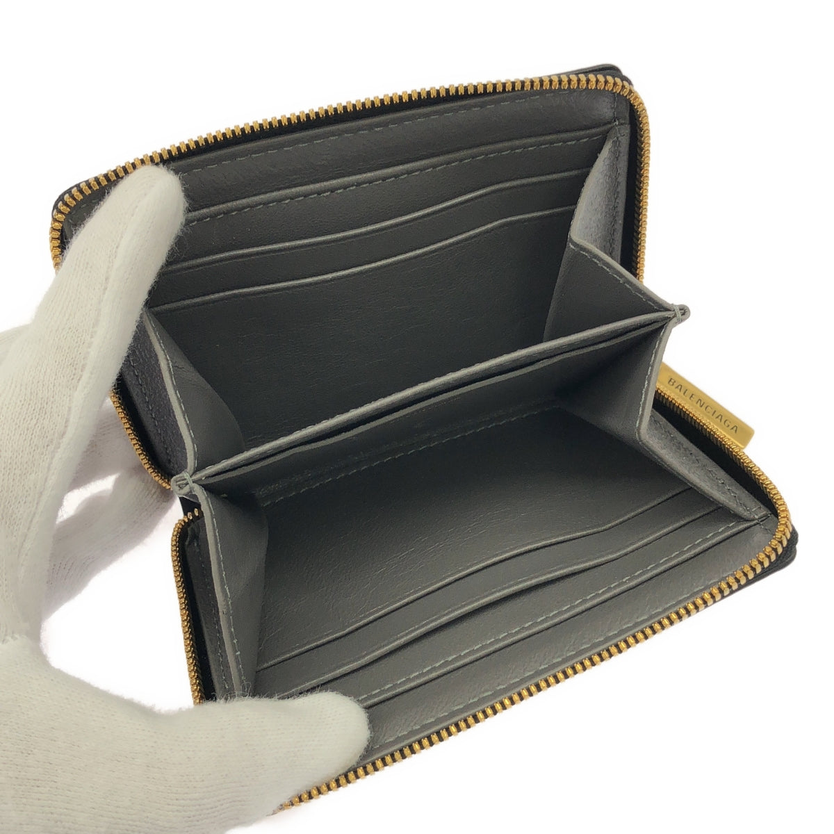 【미품】 BALENCIAGA / 발렌시아가 | 동전 케이스 미니 지갑 | 블랙 | 남성