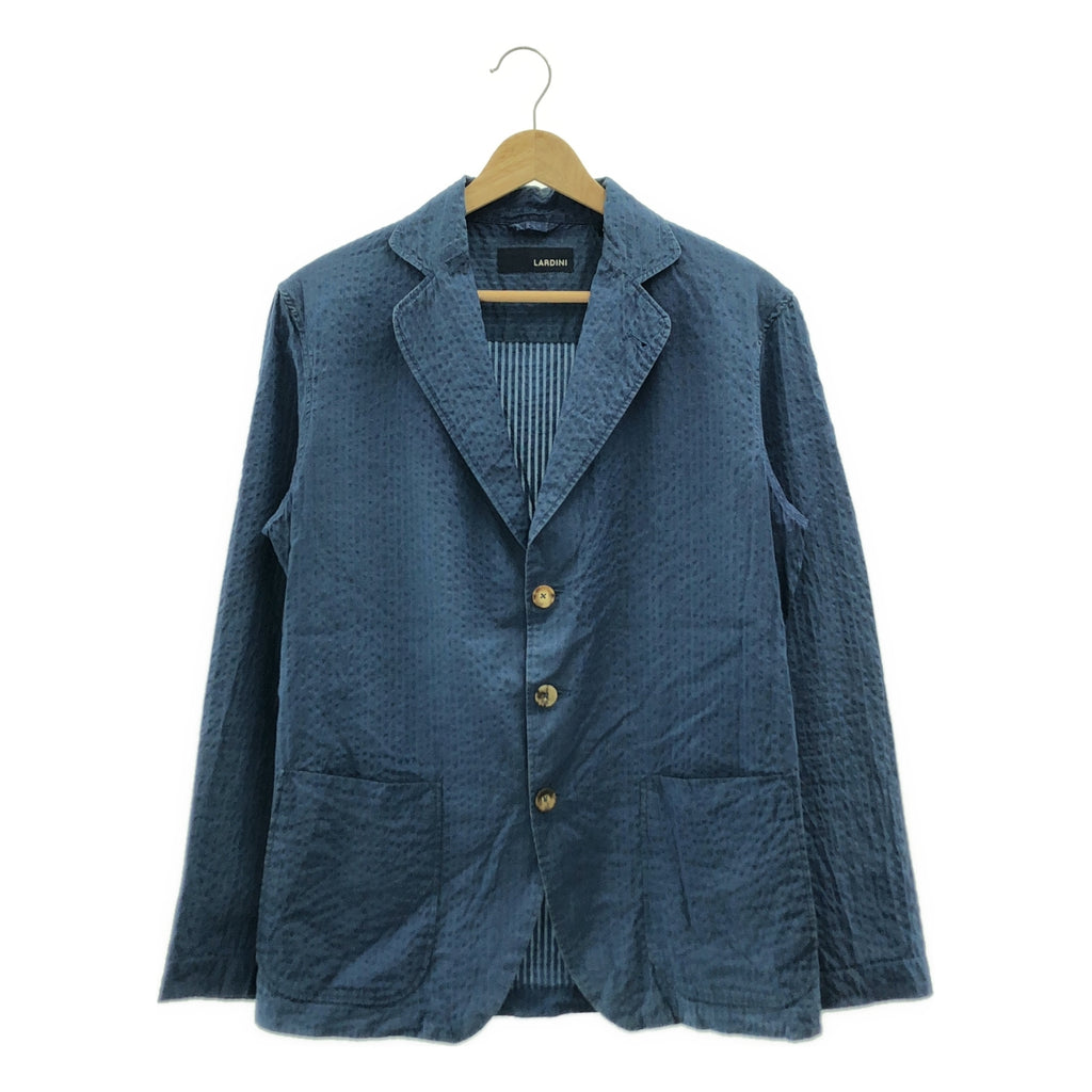LARDINI / ラルディーニ | JMAMA コットン シアサッカー 3B テーラードジャケット | S |