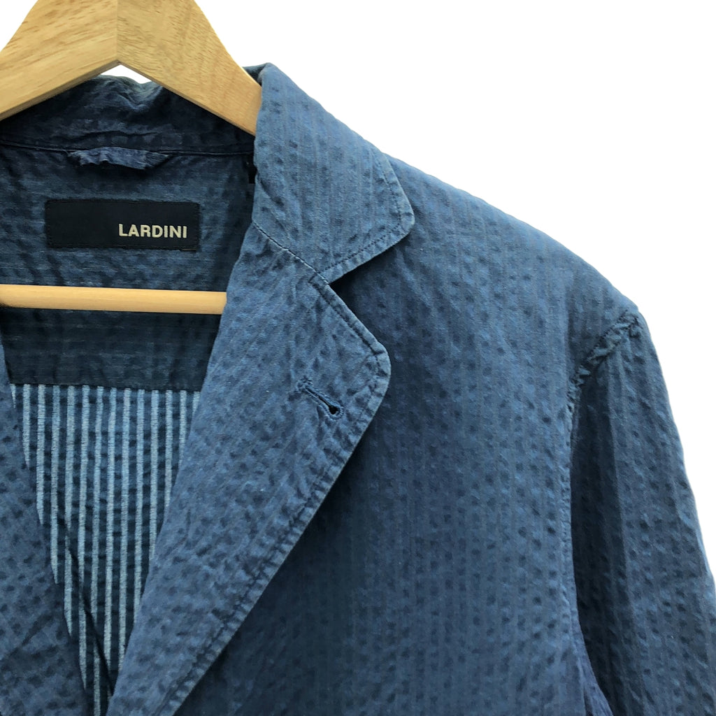 LARDINI / ラルディーニ | JMAMA コットン シアサッカー 3B テーラードジャケット | S |