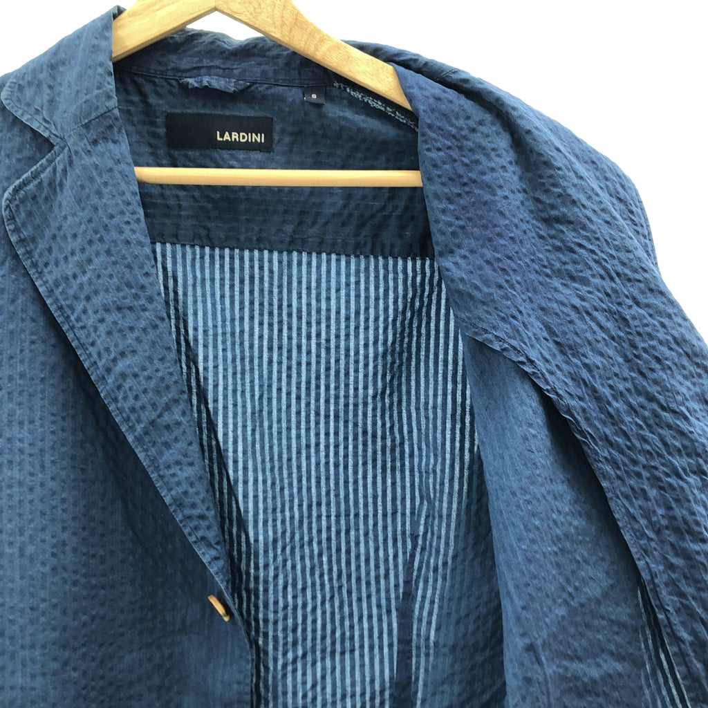 LARDINI / ラルディーニ | JMAMA コットン シアサッカー 3B テーラードジャケット | S |