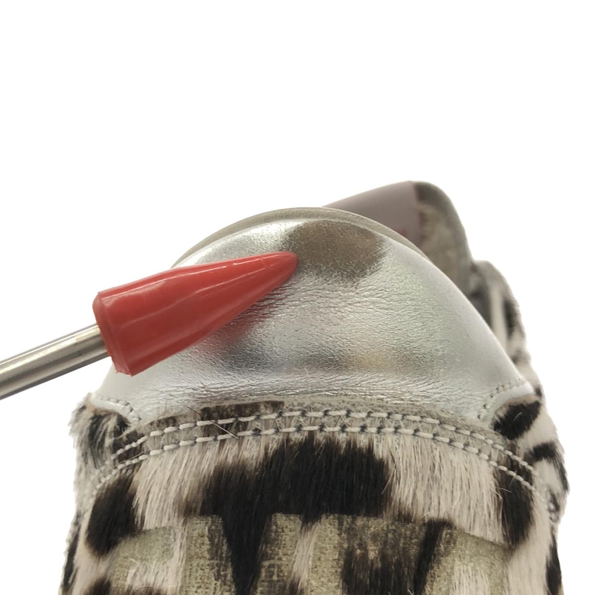 [品相良好] MUSE de Deuxieme Classe | BALLSTAR 動物印花運動鞋 |尺寸 38 |銀色/白色/深棕色 |女性的