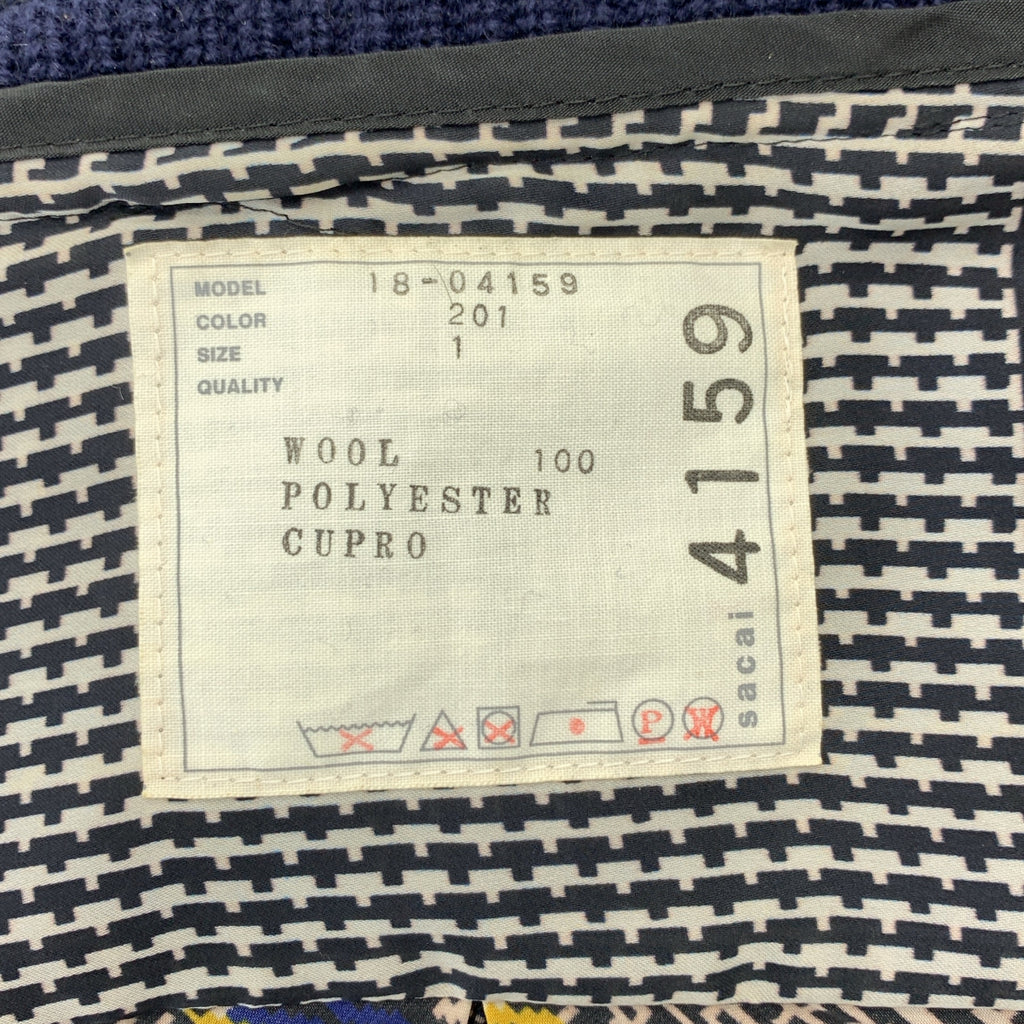 sacai / サカイ | ニット ドッキング プルオーバー シャツ ワンピース | 1 | レディース