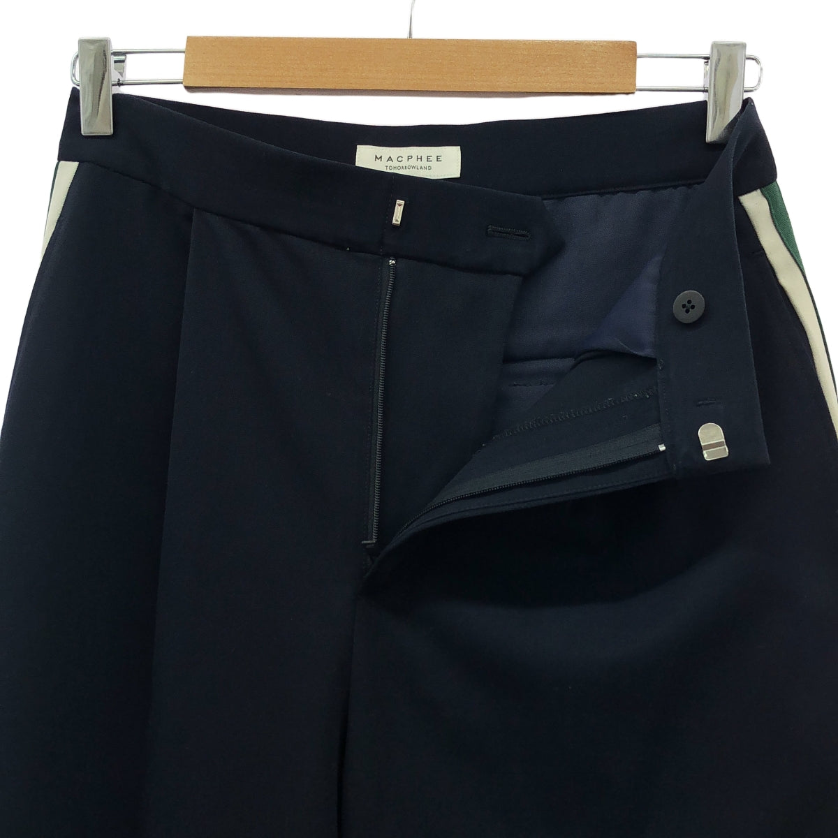 明日世界 MACPHEE |混合 2WAY 彈性褲 |尺寸 36 |海軍藍/白色/綠色|女性的