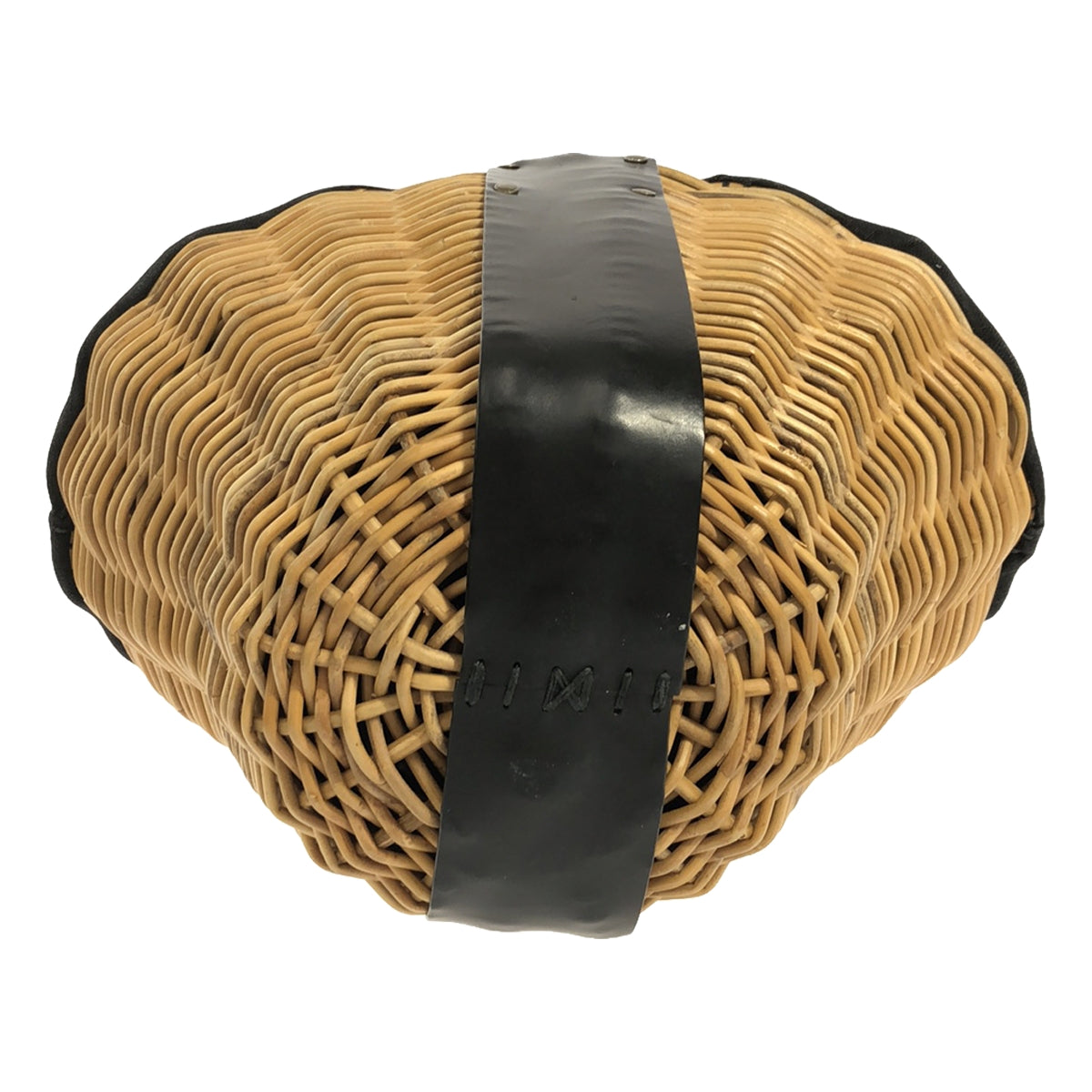 ebagos / Ebagos | Leather-trimmed one-handled oil shoulder basket / hand basket bag |