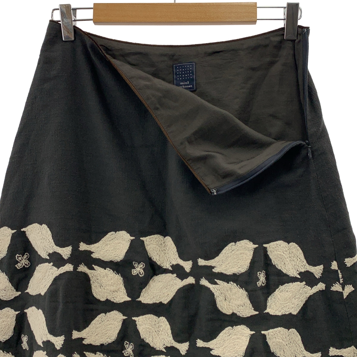 mina perhonen / 미나펠호넨 | four birds 코튼 자수 스커트 | 38 |