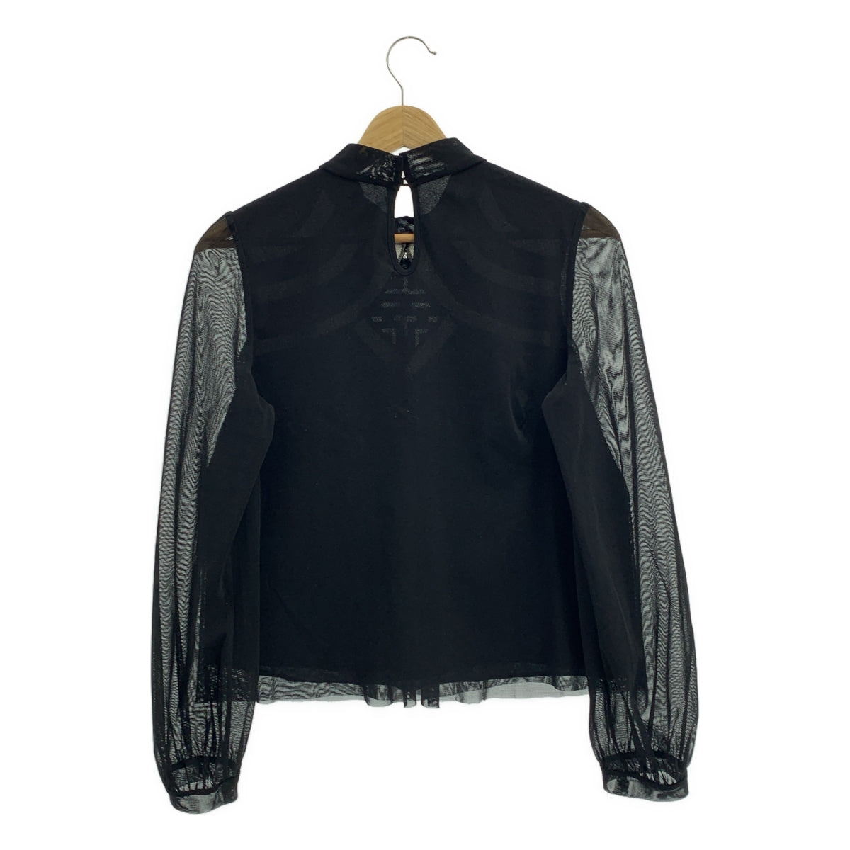 VIVIENNE TAM | 薄紗袖高領剪裁縫製襯衫 / 有襯裡 | 尺寸 40 | 女款