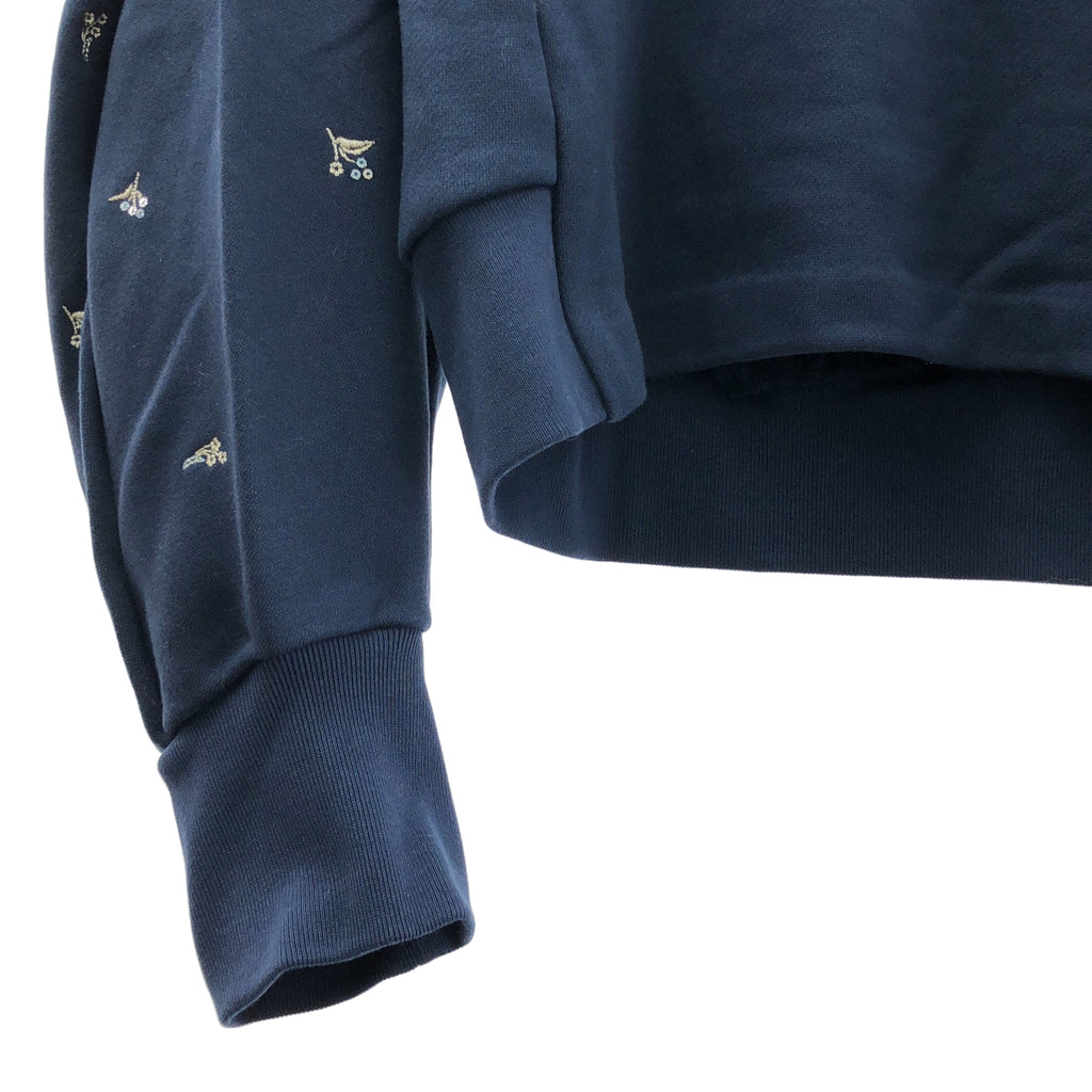 Mame Kurogouchi / マメクロゴウチ | Floral Motif Embroidered Sweatshirts フローラル 刺しゅう スウェット | 1 | レディース