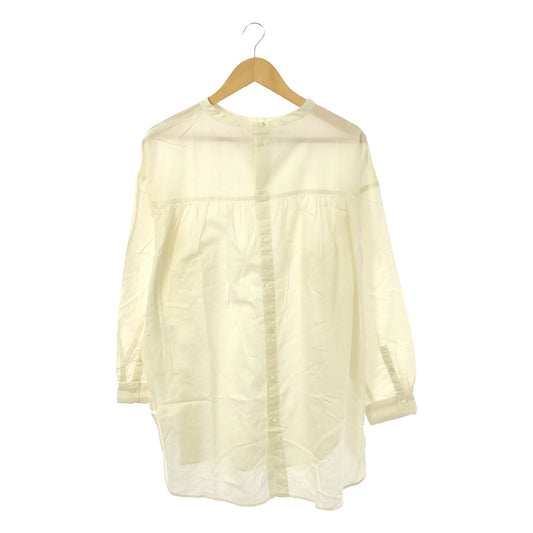 [Good Condition] prit | Stand Collar Back Button Long Shirt | One Size | Natural | Women's