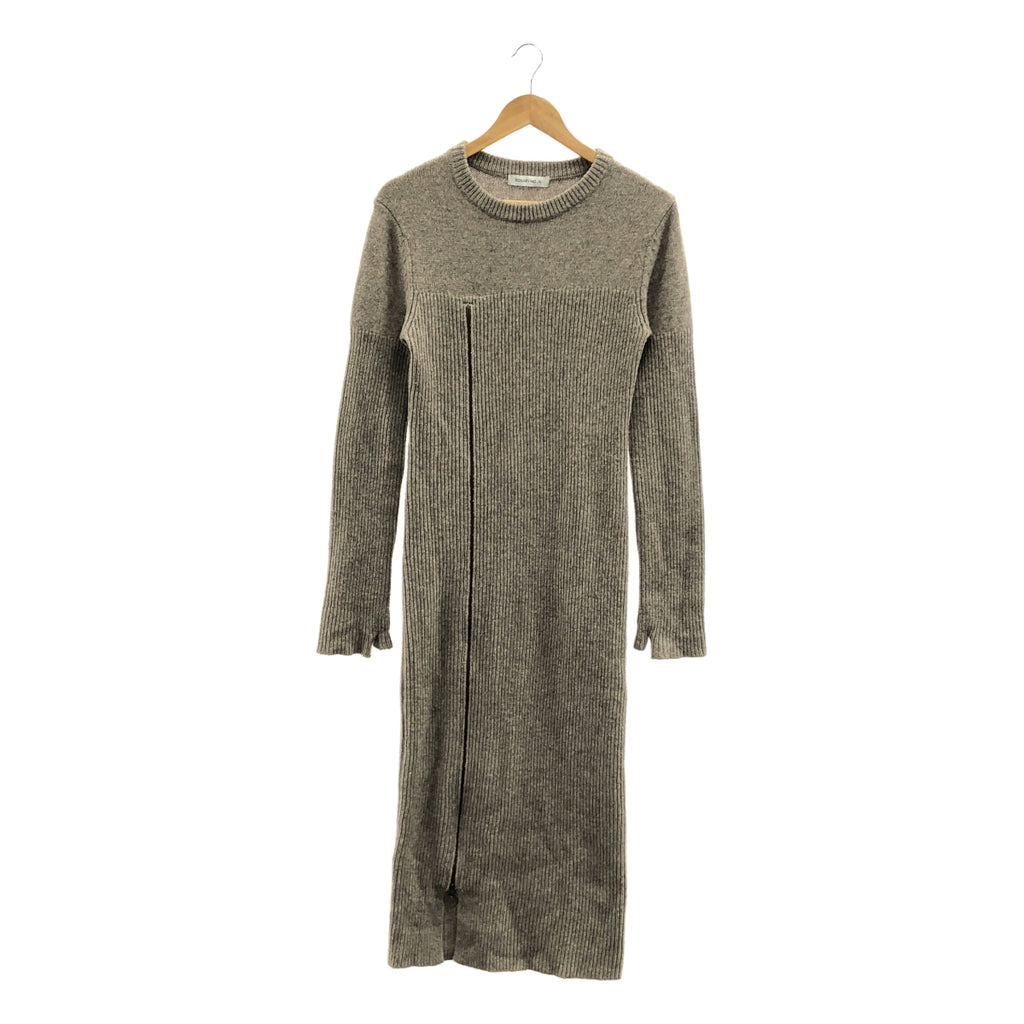 ROSARYMOON  / ロザリームーン | ウール ジップスリット ニット ワンピース | Short | レディース