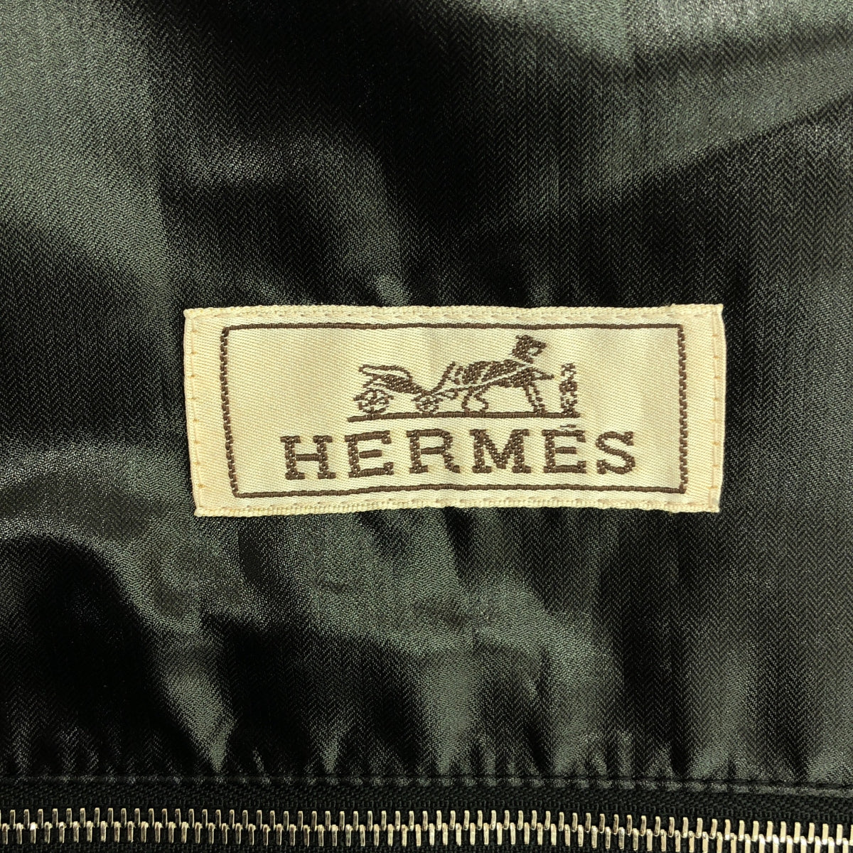 【美品】  HERMES / エルメス | ナイロン ジップ ジャケット | 46 | ブラック / ネイビー | メンズ
