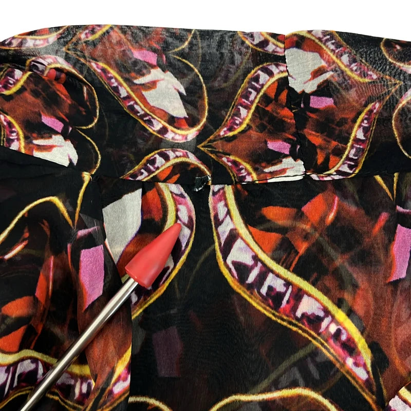 MARCOBOLOGNA / マルコボローニャ | シルク クリスタルハートプリント ボウタイシャツ |