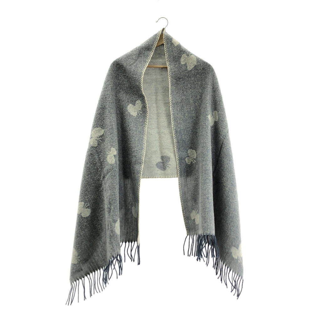 mina perhonen / ミナペルホネン | × KLIPPAN / クリッパン メリノウール フリンジ 大判 ストール マフラー |