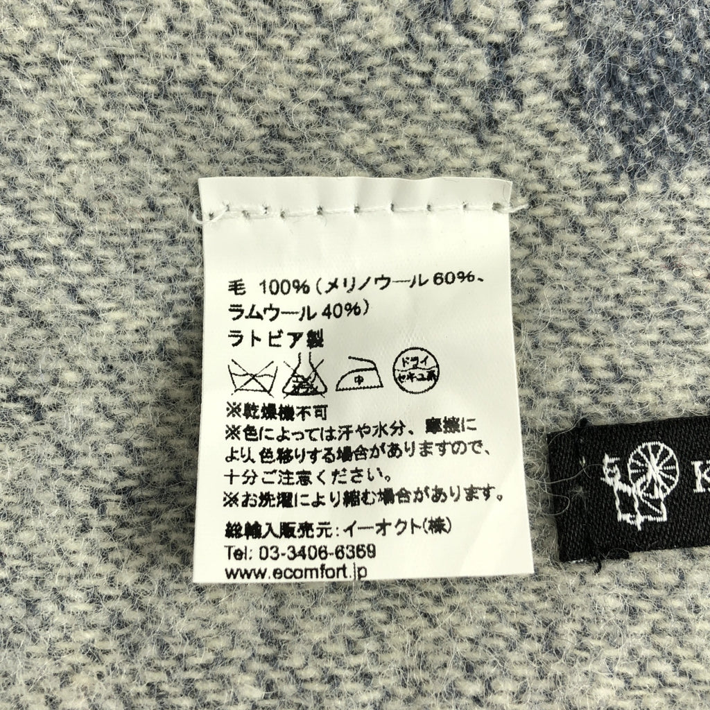 mina perhonen / ミナペルホネン | × KLIPPAN / クリッパン メリノウール フリンジ 大判 ストール マフラー |