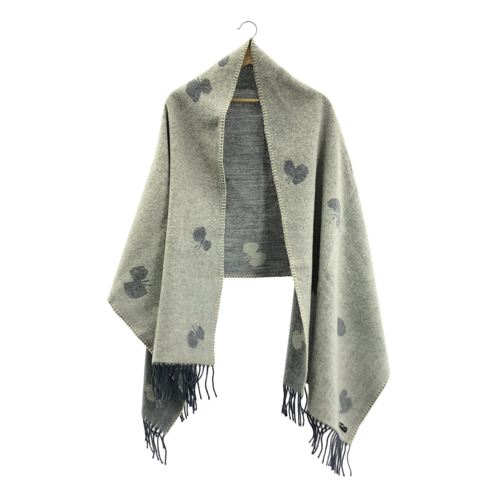 mina perhonen / ミナペルホネン | × KLIPPAN / クリッパン メリノウール フリンジ 大判 ストール マフラー |