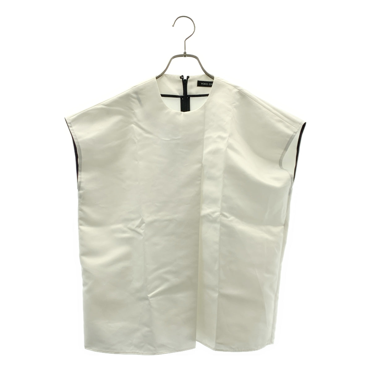 YOKO CHAN / 요코찬 | 새틴 프렌치 슬리브 블라우스 | 36 | 화이트 | 여성