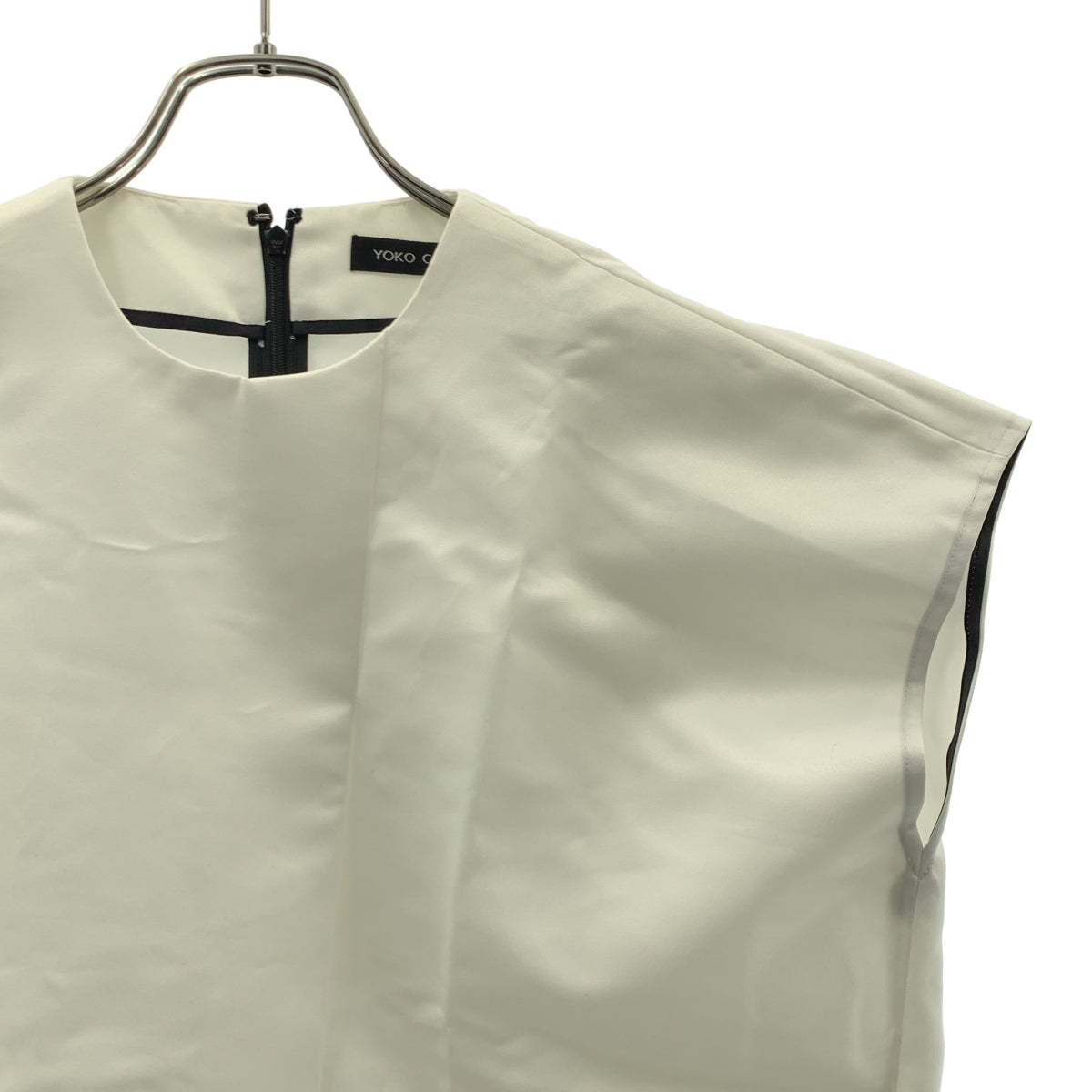 YOKO CHAN / 요코찬 | 새틴 프렌치 슬리브 블라우스 | 36 | 화이트 | 여성