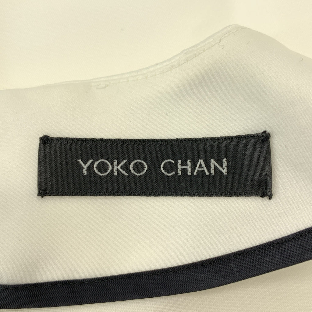 YOKO CHAN / 요코찬 | 새틴 프렌치 슬리브 블라우스 | 36 | 화이트 | 여성