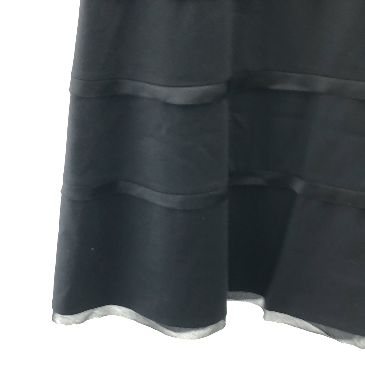 FOXEY BOUTIQUE / フォクシーブティック | ストレッチ ウール 半袖 ワンピース | 38 | ブラック | レディース