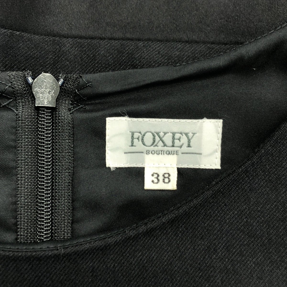 FOXEY BOUTIQUE / フォクシーブティック | ストレッチ ウール 半袖 ワンピース | 38 | ブラック | レディース