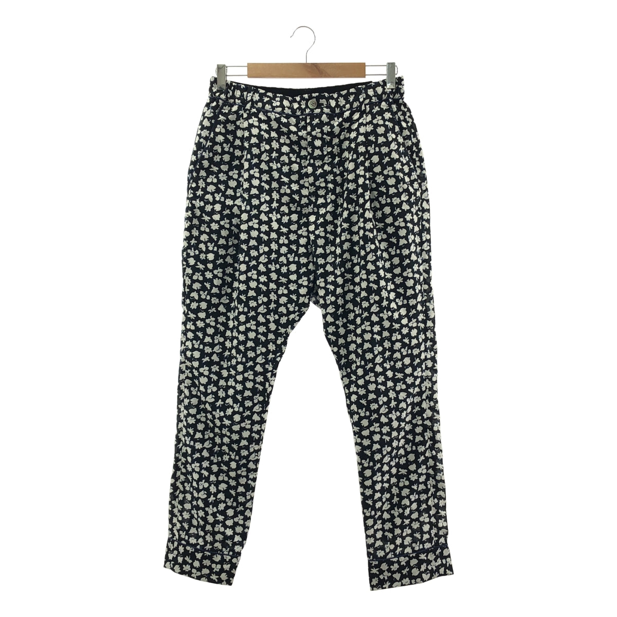 sacai / サカイ | 総柄 バックウエストゴム タック スラックス パンツ / 総裏地 | 1 | メンズ