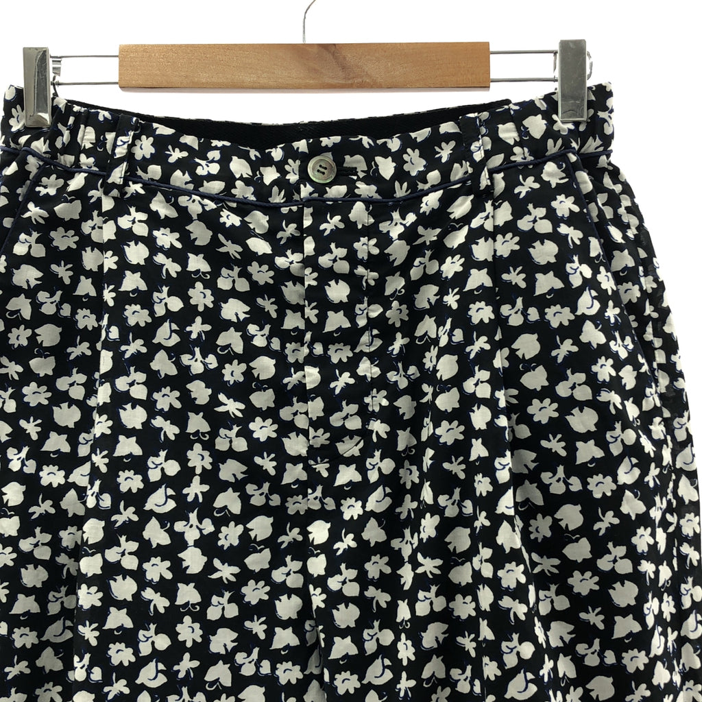 sacai / サカイ | 総柄 バックウエストゴム タック スラックス パンツ / 総裏地 | 1 | メンズ