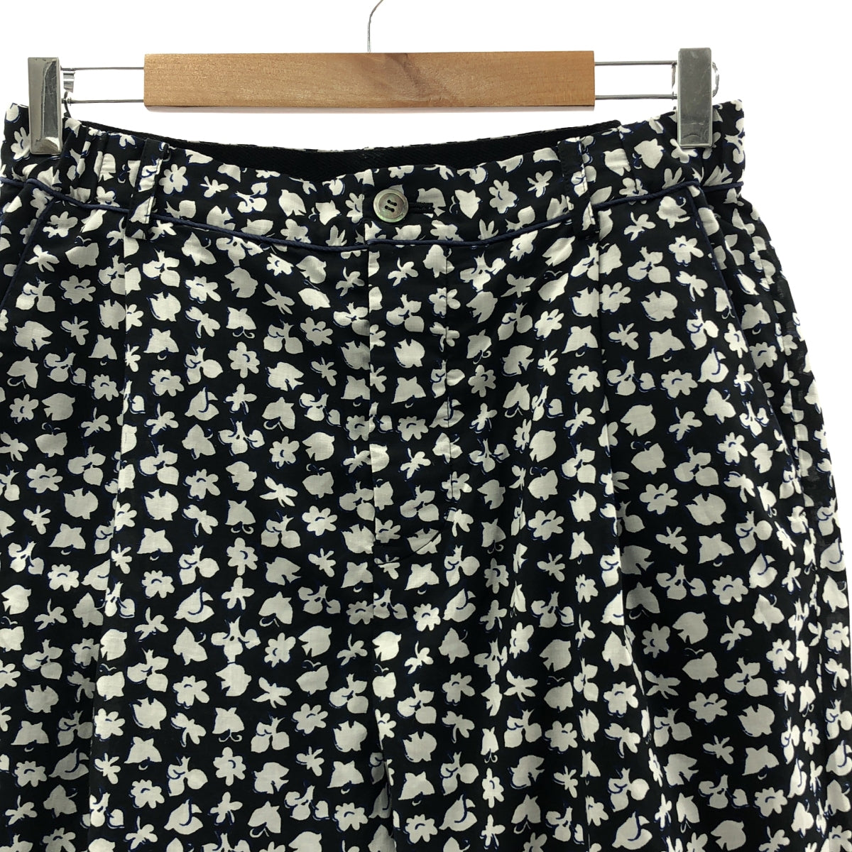 sacai / サカイ | 総柄 バックウエストゴム タック スラックス パンツ / 総裏地 | 1 | メンズ