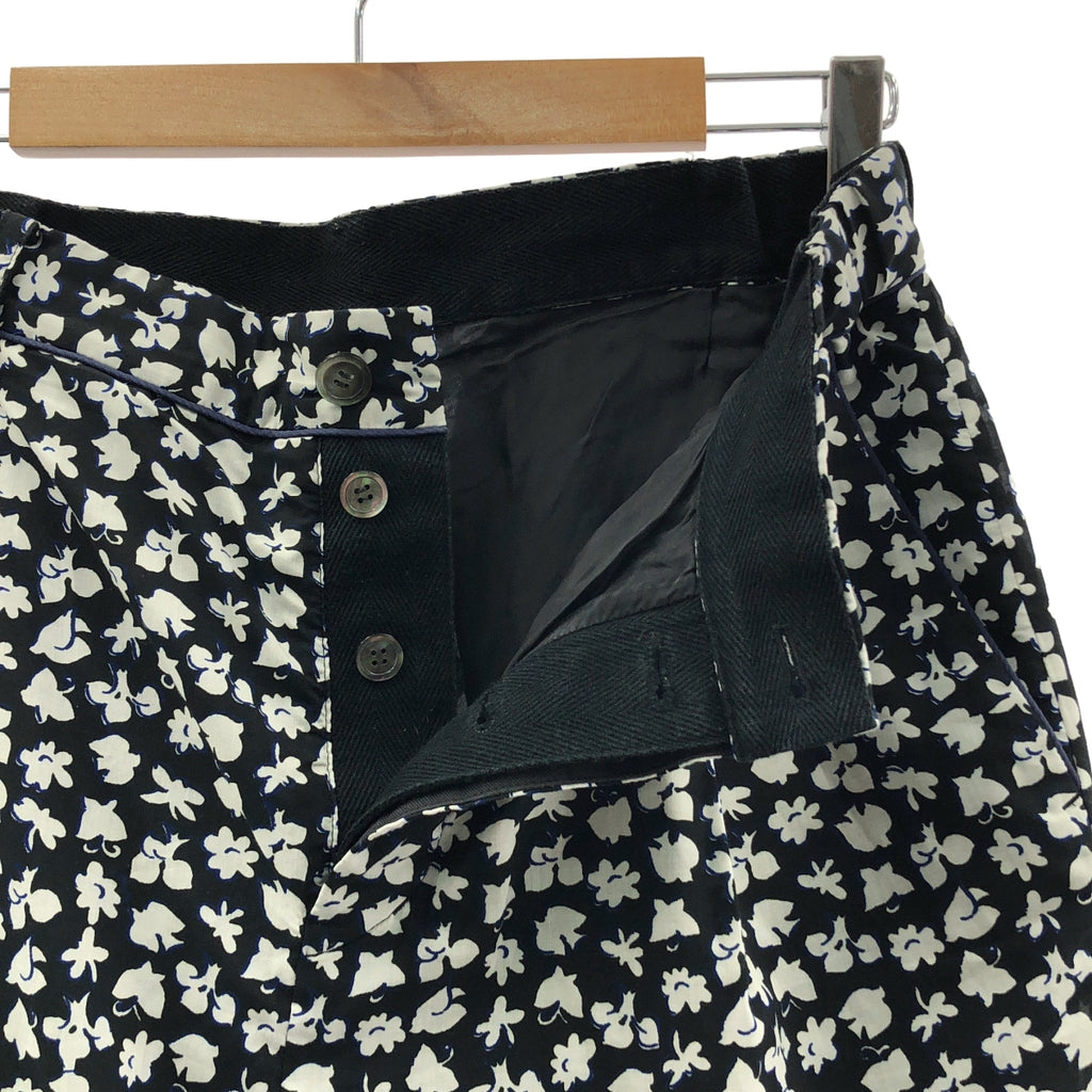 sacai / サカイ | 総柄 バックウエストゴム タック スラックス パンツ / 総裏地 | 1 | メンズ