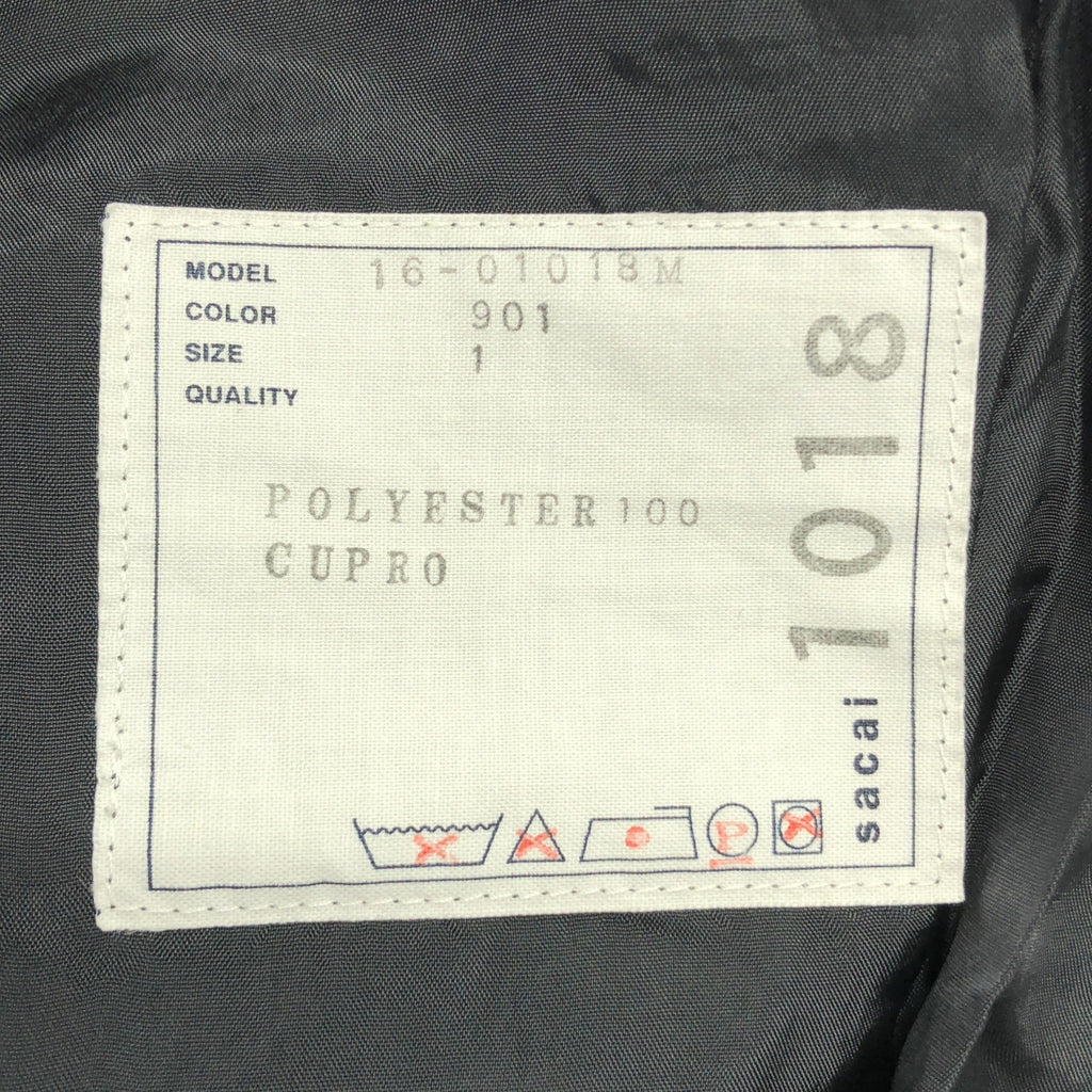 sacai / サカイ | 総柄 バックウエストゴム タック スラックス パンツ / 総裏地 | 1 | メンズ