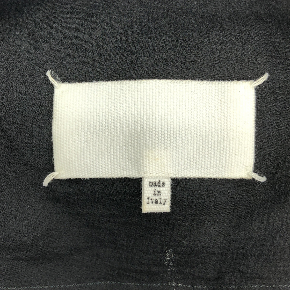 Maison Margiela / 메종 마르젤라 | 화이트 태그 시어 프릴 블라우스 | 40 | 블랙 | 여성