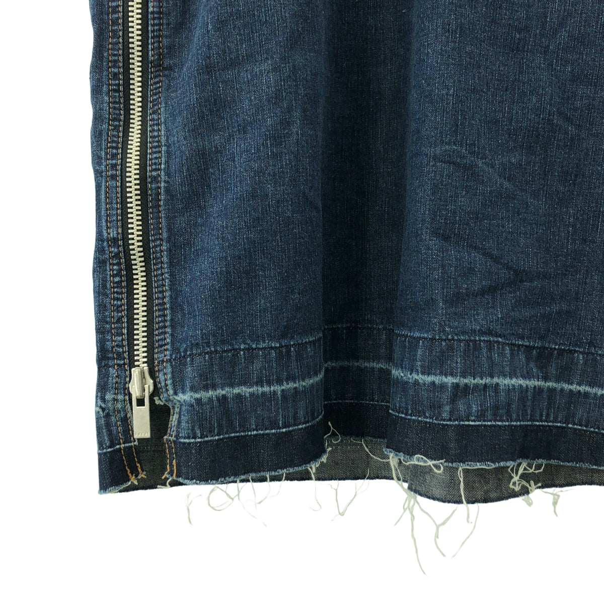 sacai / サカイ | サイドジップ カットオフ デニムワンピース | 2 | レディース