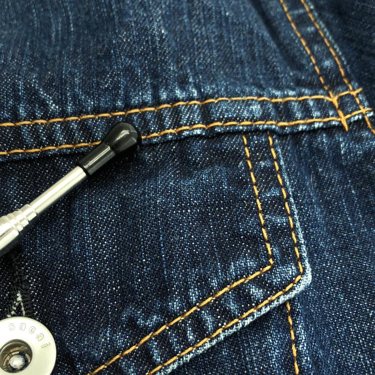 sacai / サカイ | サイドジップ カットオフ デニムワンピース | 2 | レディース