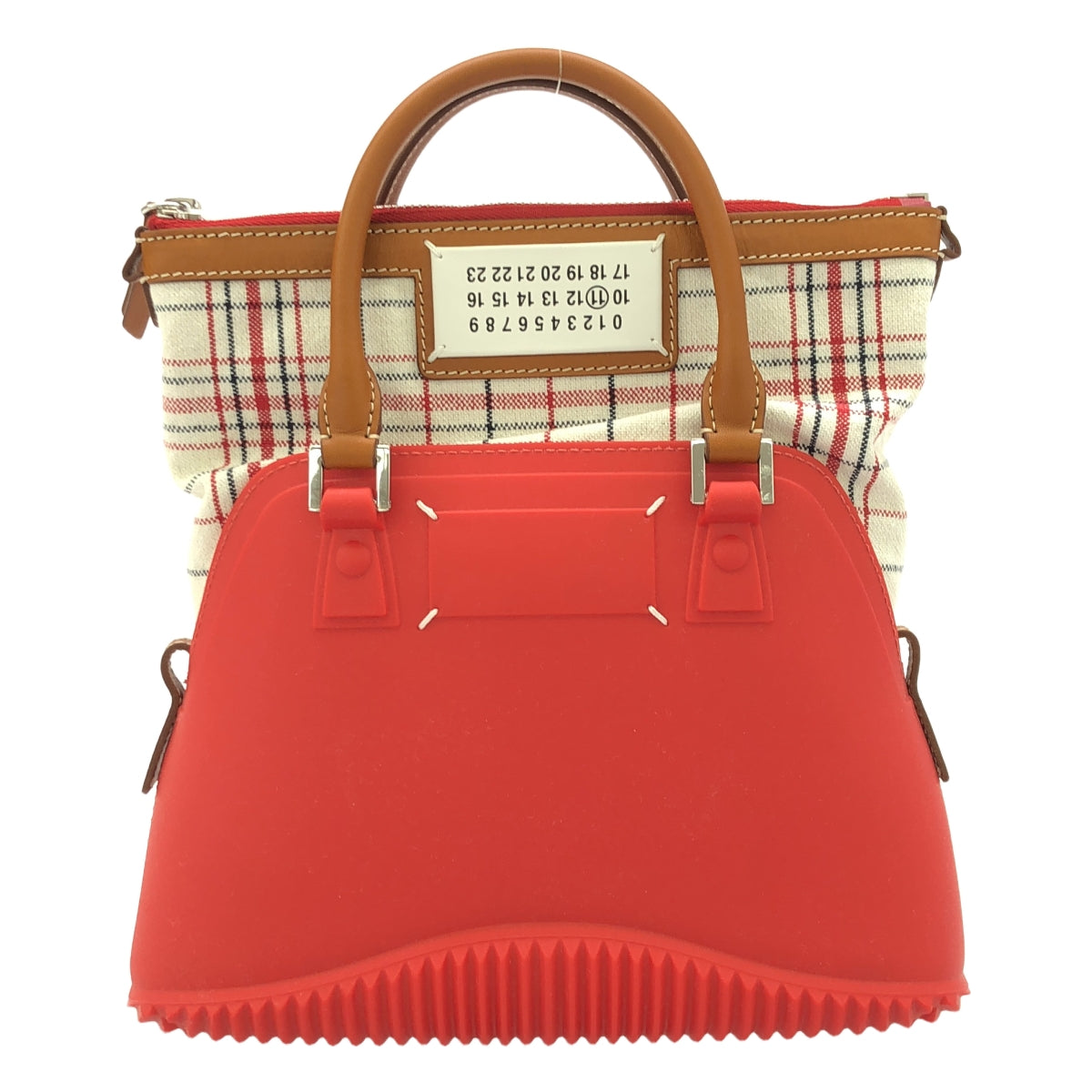 【미품】 Maison Margiela / 메종 마르제라 | 2022SS | 5AC MINI BAG 2WAY 핸드백 | 레드 / 브라운 / 화이트 | 여성