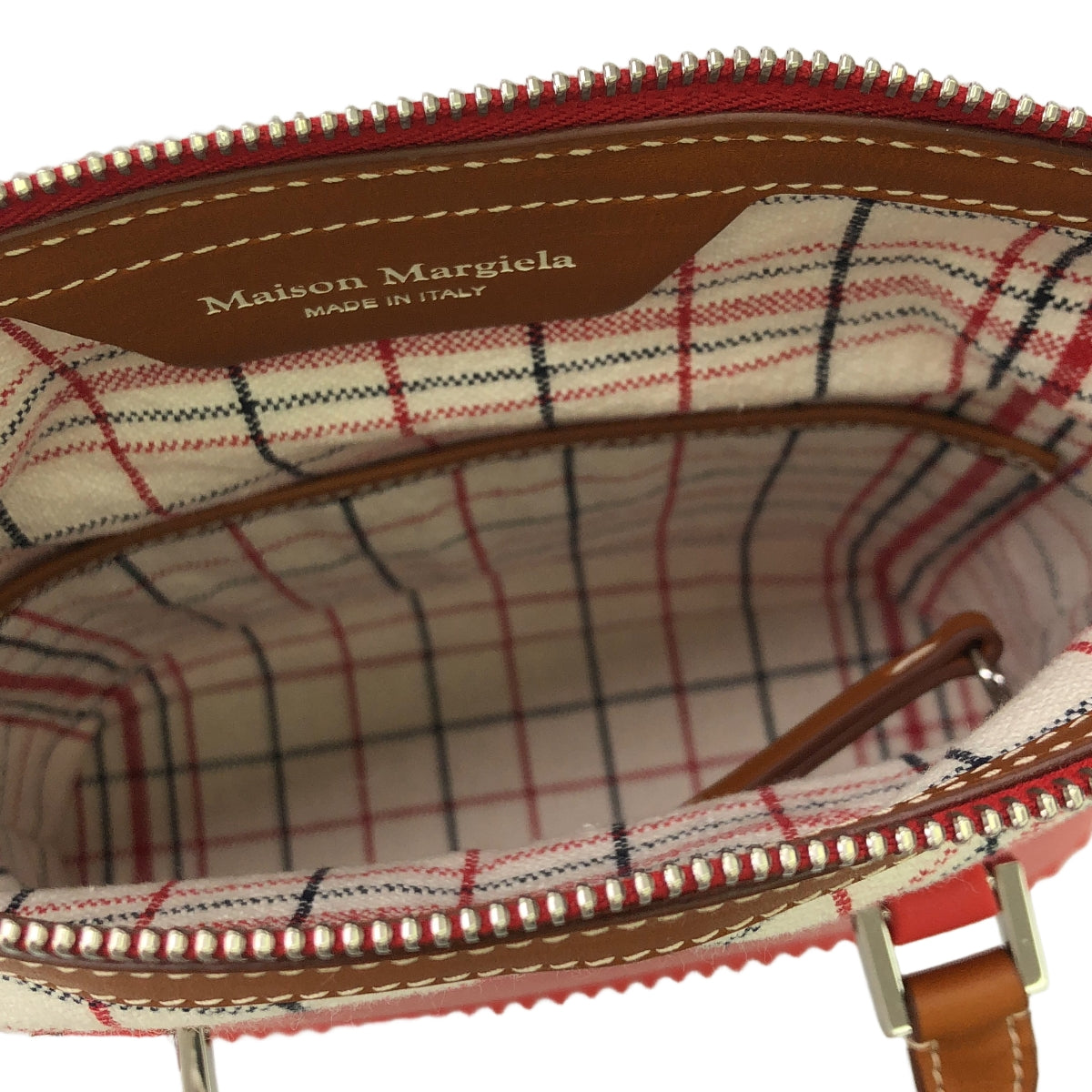 【미품】 Maison Margiela / 메종 마르제라 | 2022SS | 5AC MINI BAG 2WAY 핸드백 | 레드 / 브라운 / 화이트 | 여성