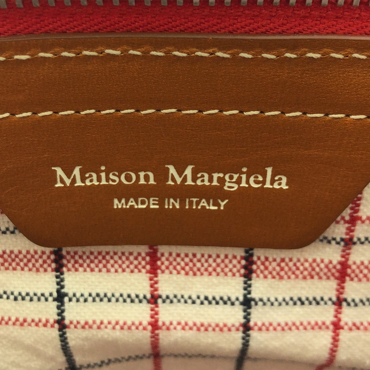 【미품】 Maison Margiela / 메종 마르제라 | 2022SS | 5AC MINI BAG 2WAY 핸드백 | 레드 / 브라운 / 화이트 | 여성