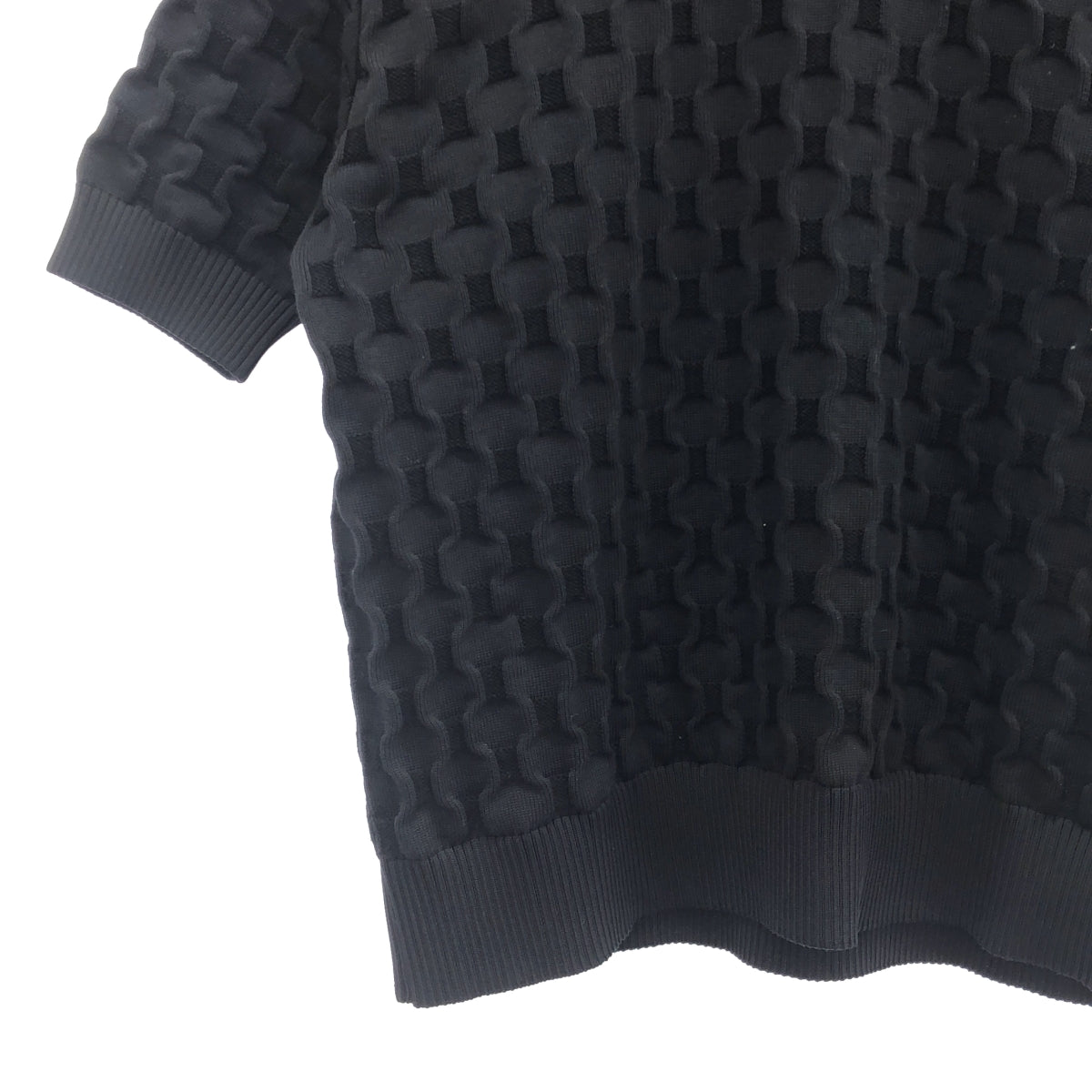 kolor / 컬러 | 양각 체크 니트 폴로 셔츠 | 3 |