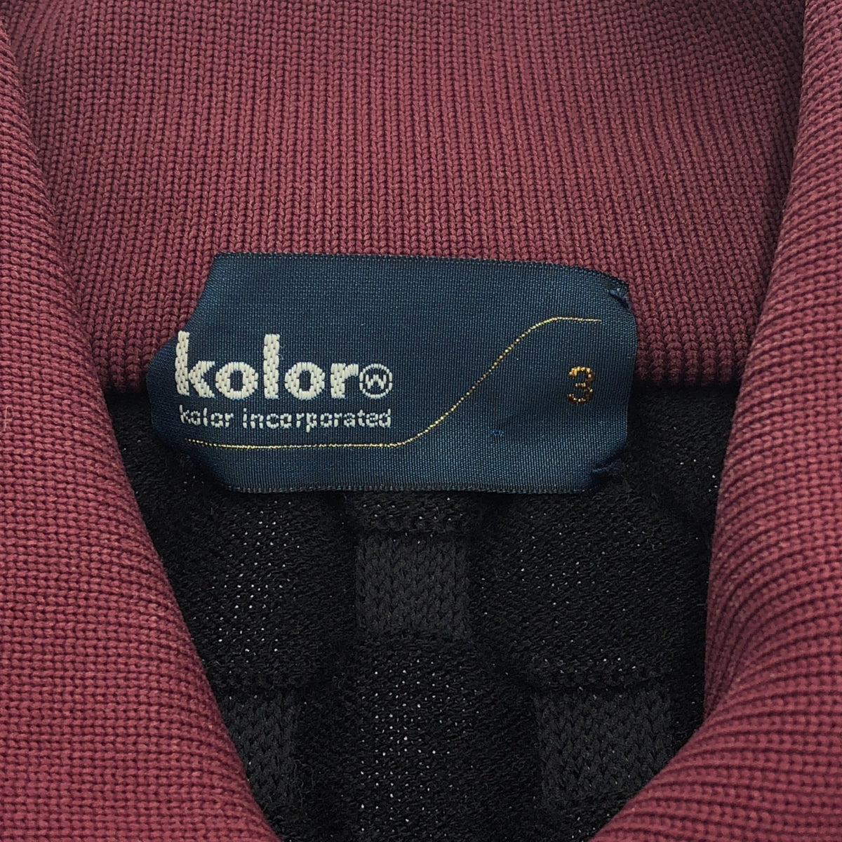 kolor / 컬러 | 양각 체크 니트 폴로 셔츠 | 3 |