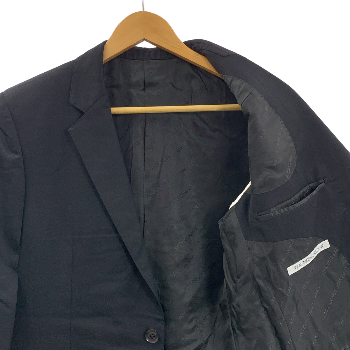 JOHN LAWRENCE SULLIVAN / 존 로렌스 설리반 | WOOL 2BUTTON JACKET / 2B 싱글 브레스트 테일러드 재킷 / 로고 총 안감 | 46 | 블랙 | 맨즈
