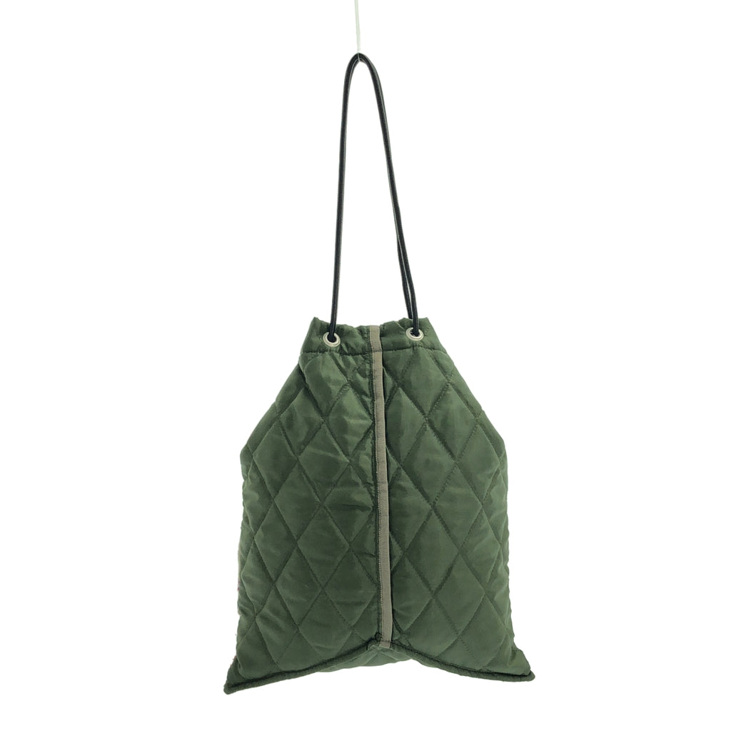 KEITA MARUYAMA / 케이타 마루야마 | 다른 소재 전환 퀼팅 드로우 스트링 토트 백 / 총 안감 |