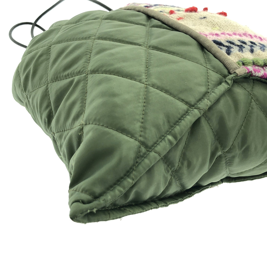 KEITA MARUYAMA / 케이타 마루야마 | 다른 소재 전환 퀼팅 드로우 스트링 토트 백 / 총 안감 |