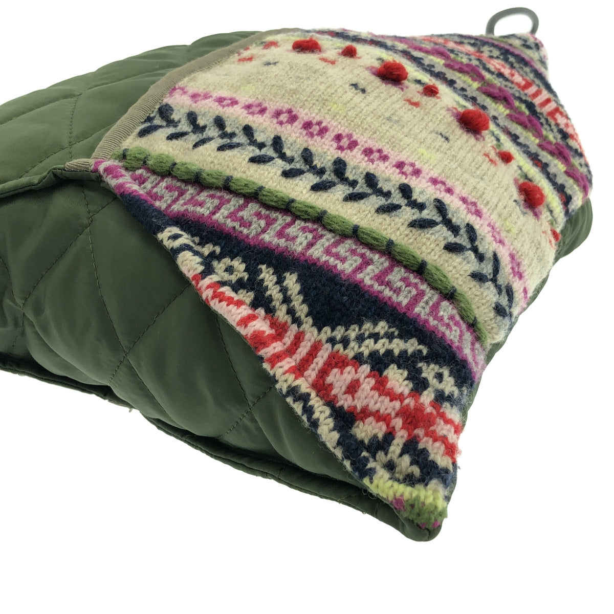 KEITA MARUYAMA / 케이타 마루야마 | 다른 소재 전환 퀼팅 드로우 스트링 토트 백 / 총 안감 |