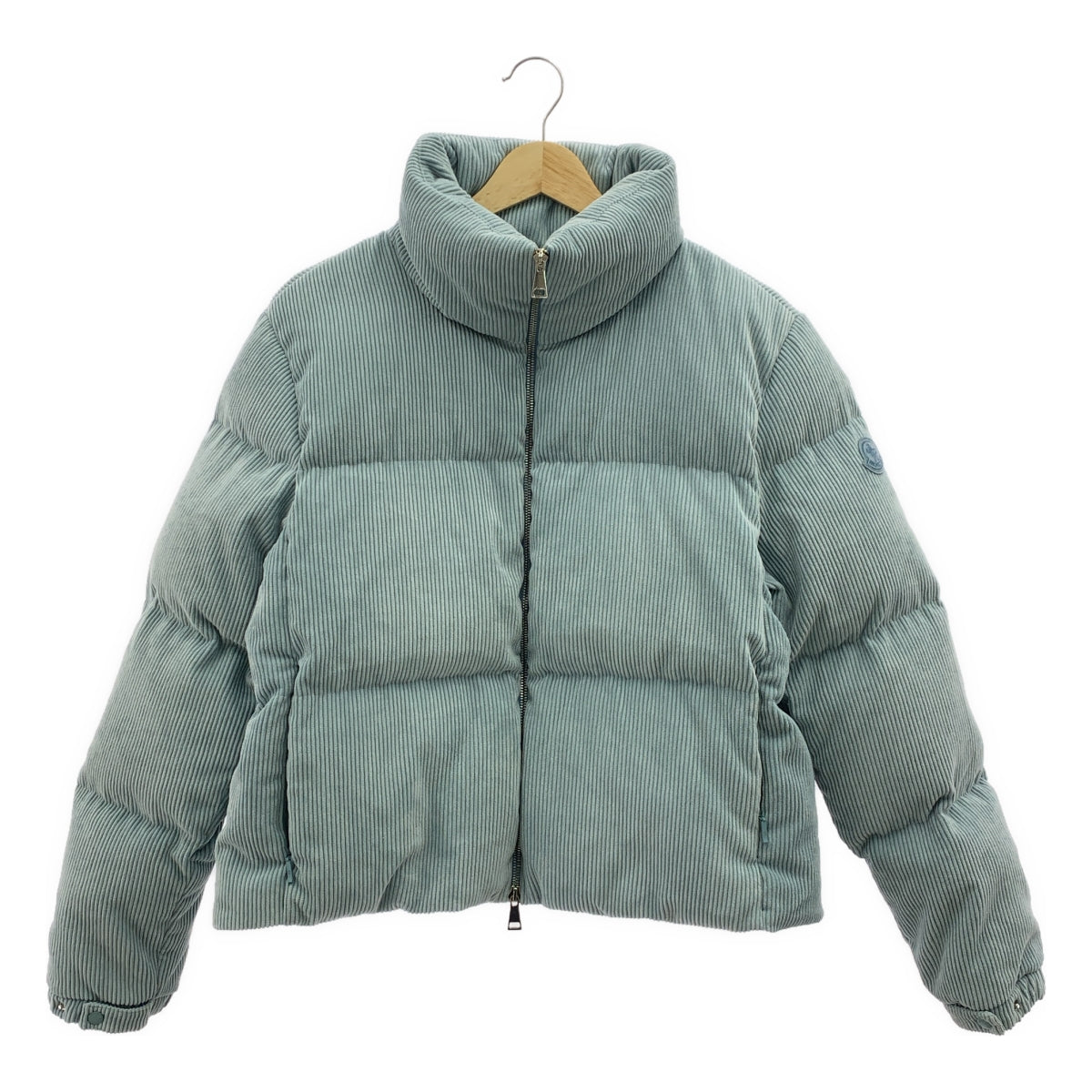 【成色極佳】MONCLER ANTRE 燈芯絨短款羽絨外套 | 0碼 | 淺藍色 | 女款