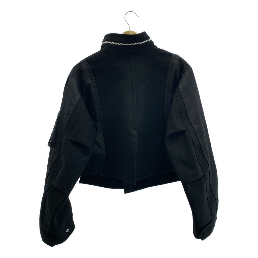 sacai / サカイ | 2024AW | ボクシーウール  ナイロン ブルゾン ジャケット | 1 | レディース